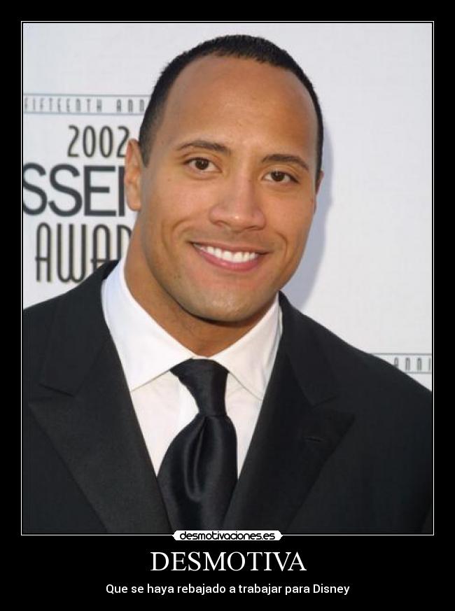 DESMOTIVA - Que se haya rebajado a trabajar para Disney