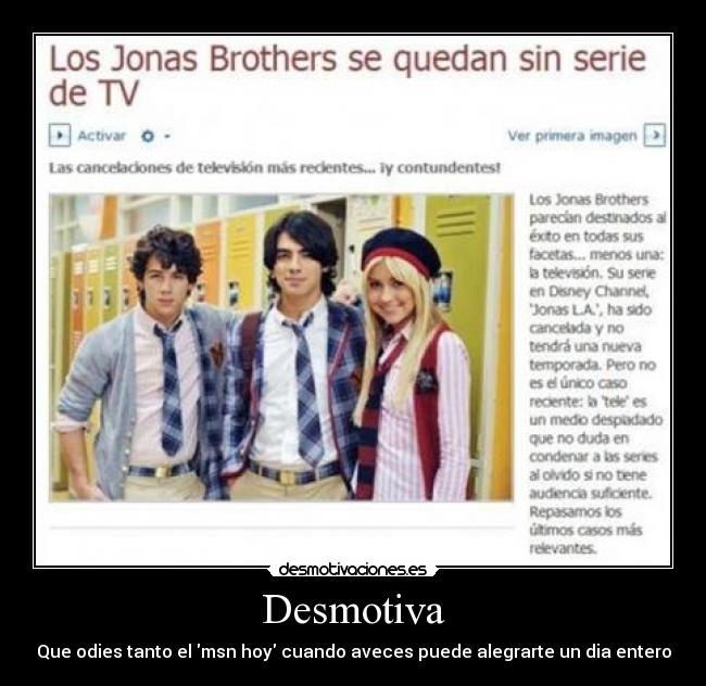 Desmotiva - Que odies tanto el msn hoy cuando aveces puede alegrarte un dia entero