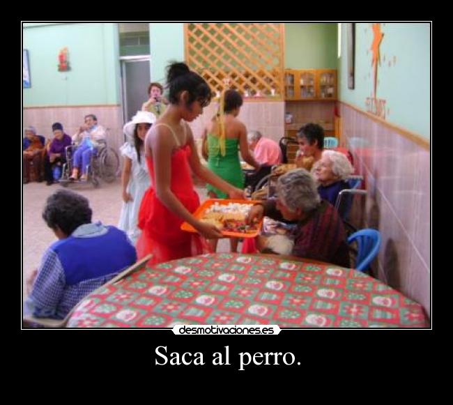 Saca al perro. -