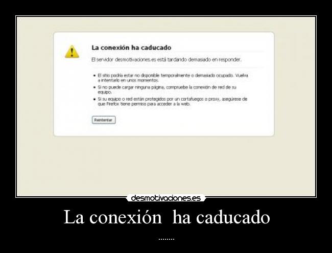 La conexión  ha caducado - ........