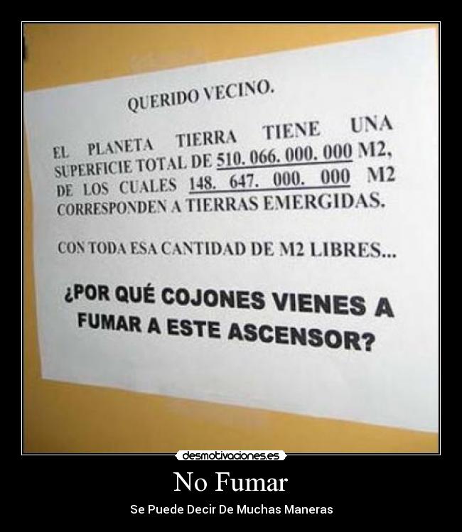 No Fumar - 