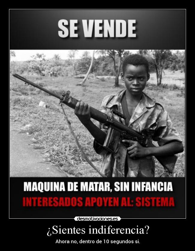 ¿Sientes indiferencia? - Ahora no, dentro de 10 segundos si.