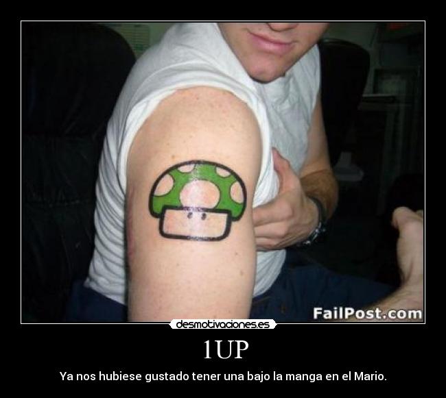 1UP - Ya nos hubiese gustado tener una bajo la manga en el Mario.
