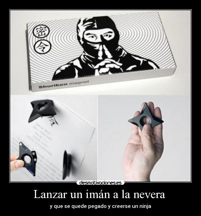 Lanzar un imán a la nevera -