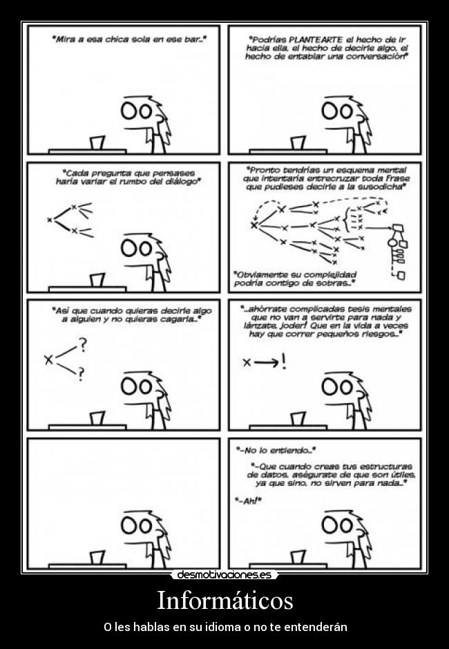 carteles informaticos idioma propio desmotivaciones