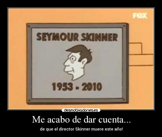 Me acabo de dar cuenta... - 