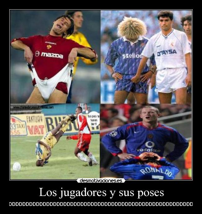 Los jugadores y sus poses -