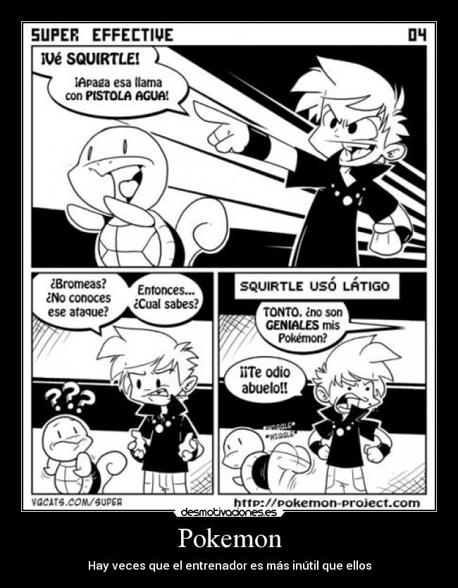 Pokemon - Hay veces que el entrenador es más inútil que ellos