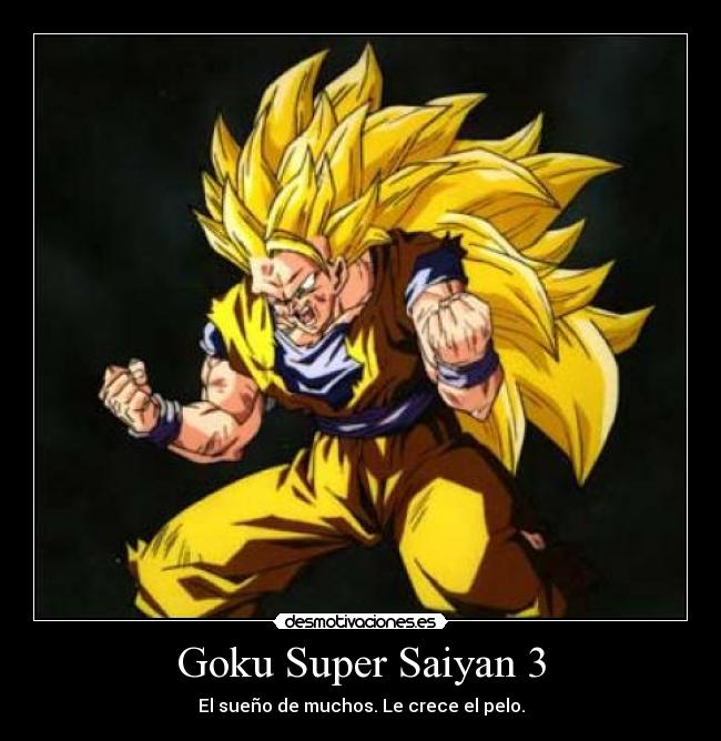 Goku Super Saiyan 3 - El sueño de muchos. Le crece el pelo.