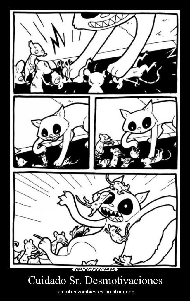 Cuidado Sr. Desmotivaciones - las ratas zombies están atacando