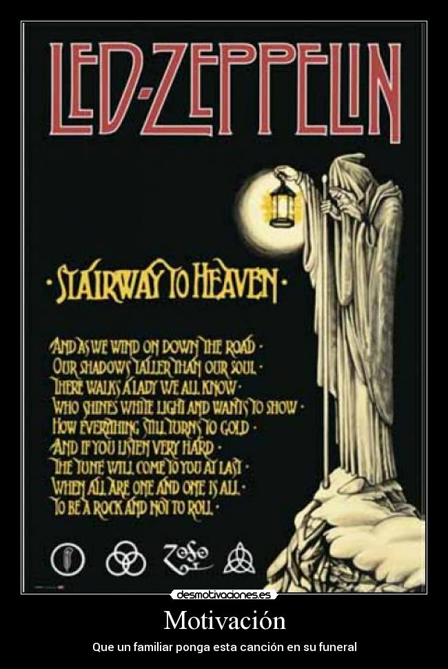 carteles led zeppelin stairway heaven obra maestra desmotivaciones