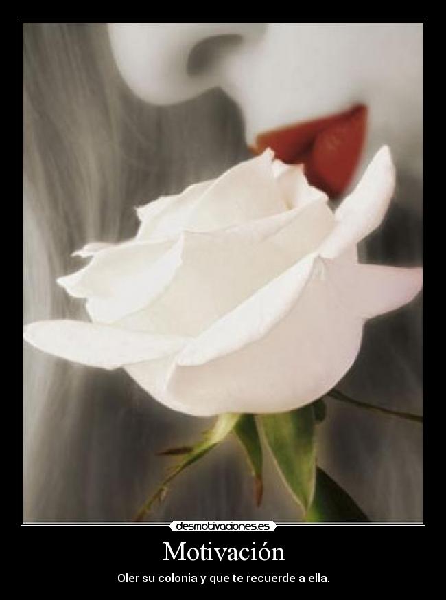 Motivación - Oler su colonia y que te recuerde a ella.