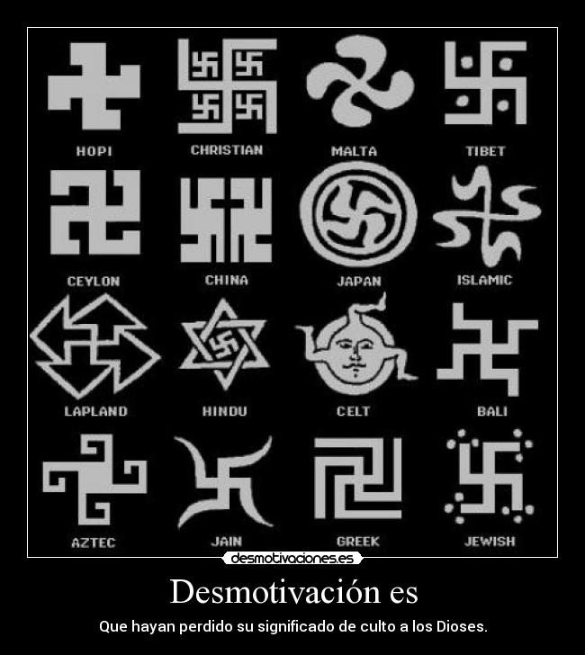 carteles esvastica nazi simbolo religion desmotivaciones