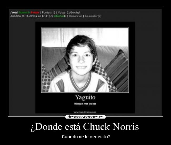 ¿Donde está Chuck Norris -