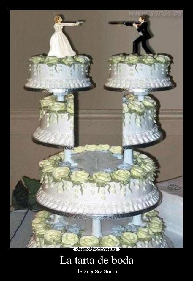 La tarta de boda - de Sr. y Sra.Smith