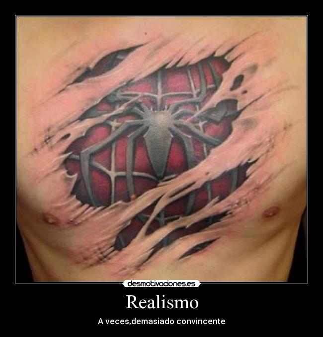 carteles tatoo spiderman relista desmotivaciones