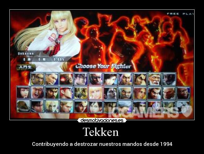 Tekken  - Contribuyendo a destrozar nuestros mandos desde 1994
