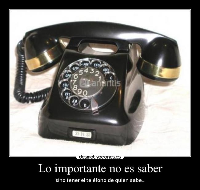 Lo importante no es saber - 