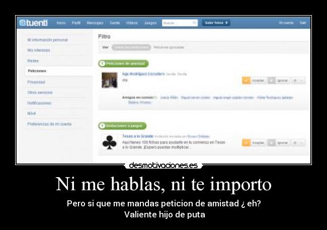 Ni me hablas, ni te importo - 