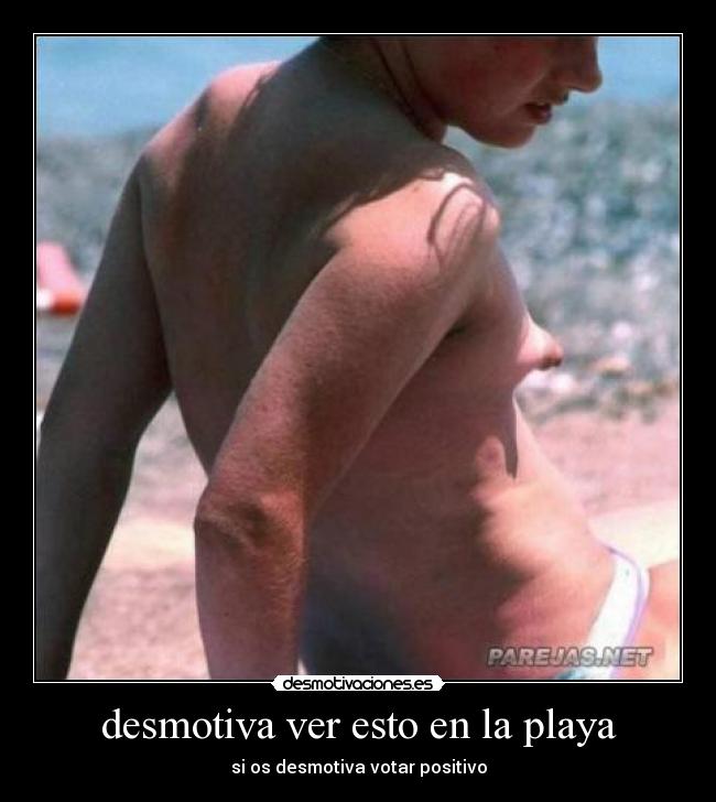 desmotiva ver esto en la playa -