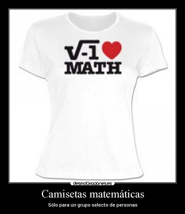 Camisetas matemáticas -