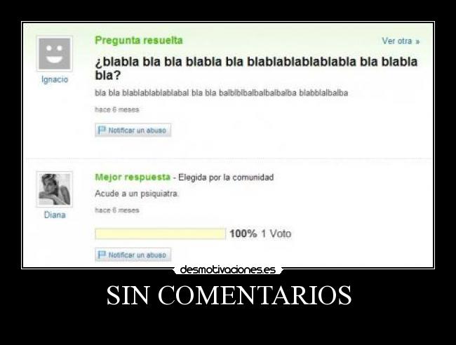 SIN COMENTARIOS -