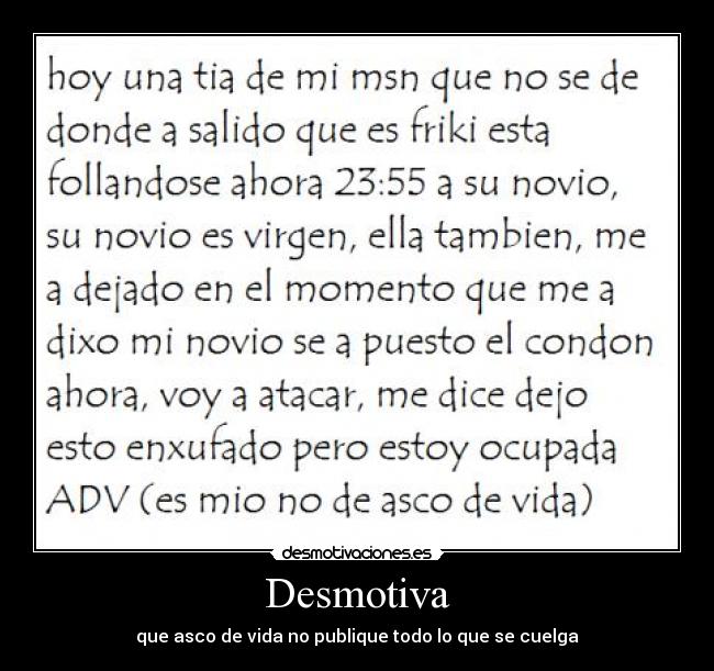 carteles asco vida sexo desmotivaciones