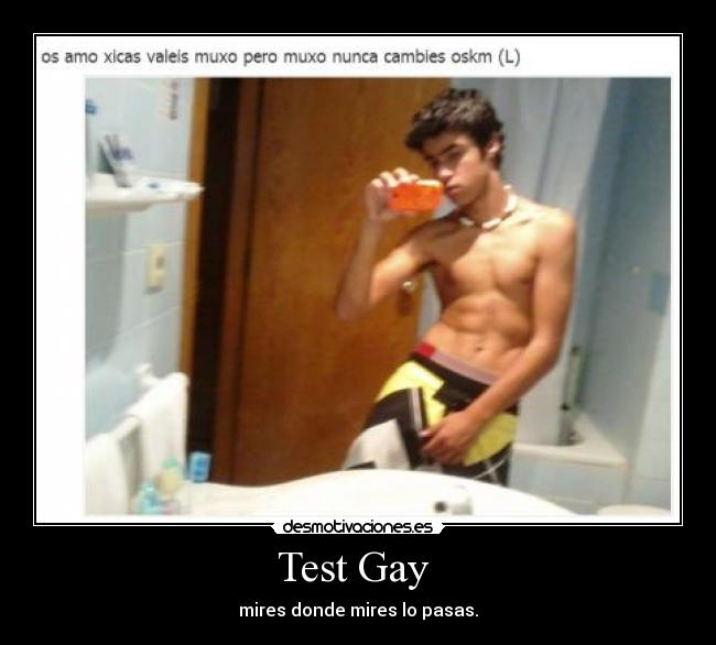 carteles test gay desmotivaciones