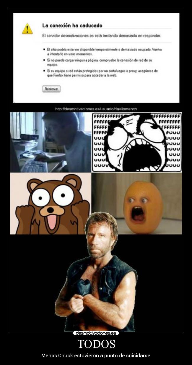 TODOS - Menos Chuck estuvieron a punto de suicidarse.