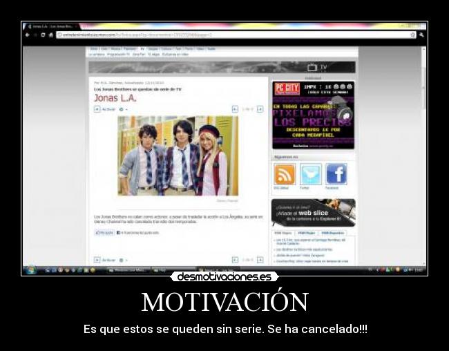 MOTIVACIÓN - Es que estos se queden sin serie. Se ha cancelado!!!