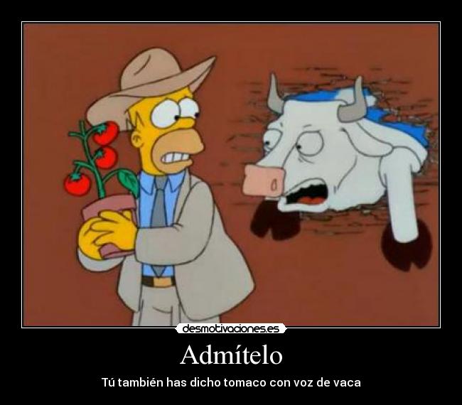 Admítelo - Tú también has dicho tomaco con voz de vaca