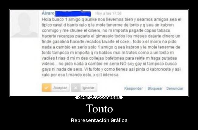 Tonto - Representación Gráfica
