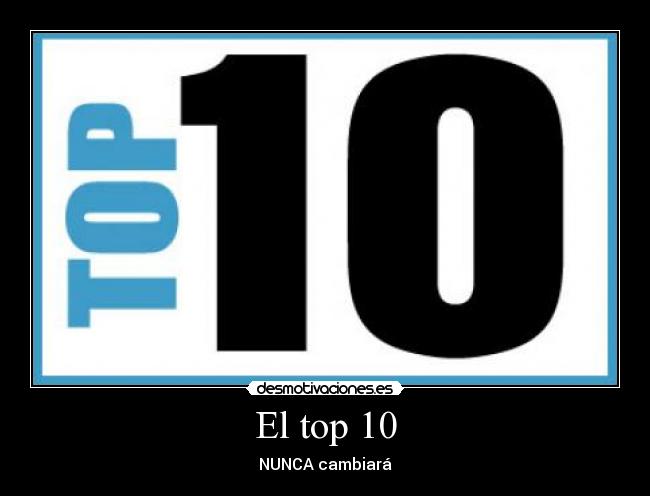 El top 10 - NUNCA cambiará