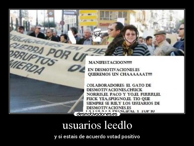 usuarios leedlo - y si estais de acuerdo votad positivo