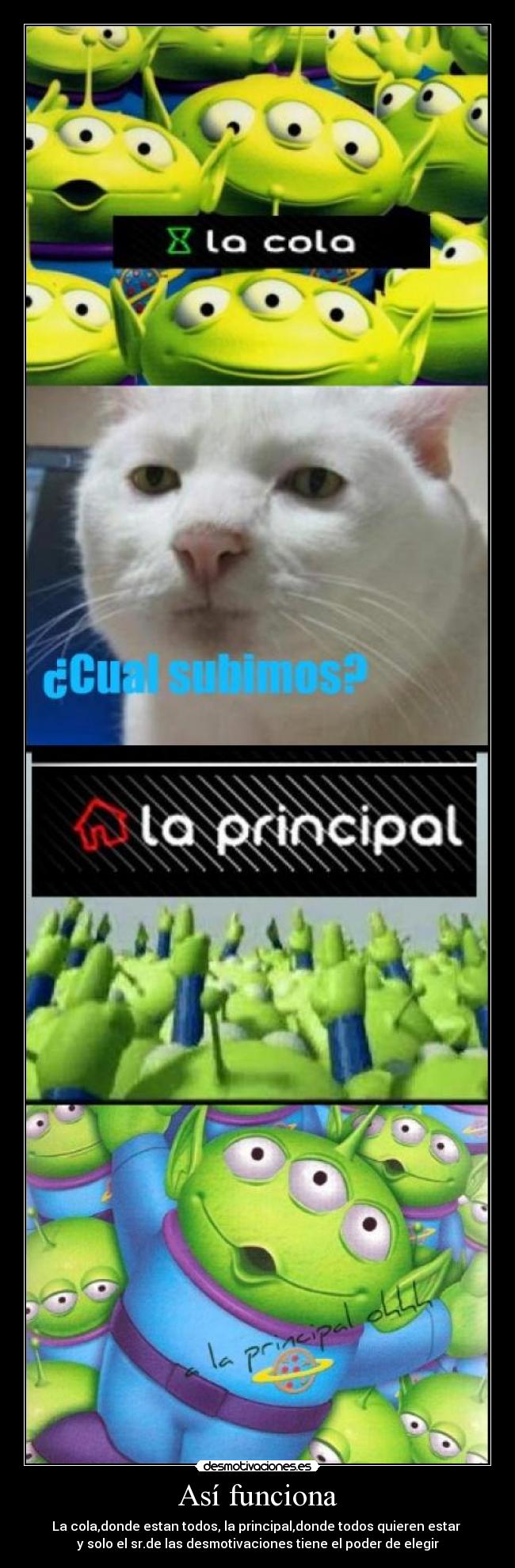 carteles toystory aliens cola principal desmotivaciones