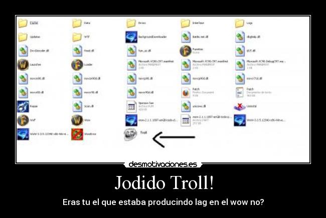 Jodido Troll! - Eras tu el que estaba producindo lag en el wow no?