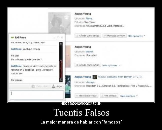Tuentis Falsos - La mejor manera de hablar con famosos