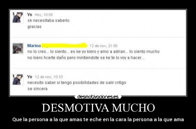 DESMOTIVA MUCHO - Que la persona a la que amas te eche en la cara la persona a la que ama