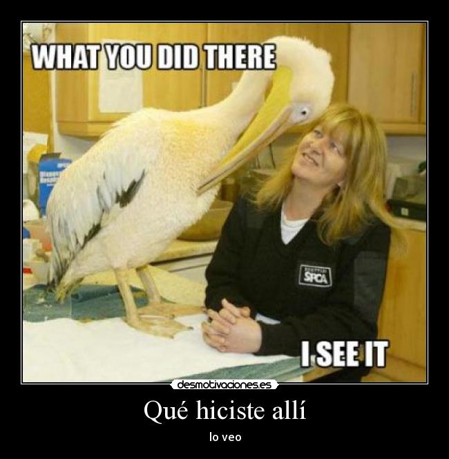 Qué hiciste allí - lo veo