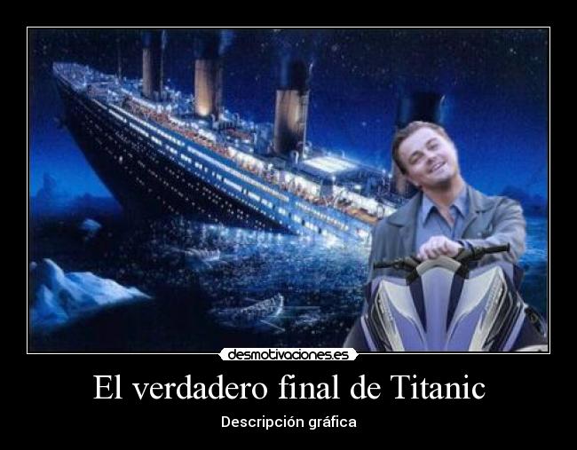 carteles titanic leonardo caprio pelicula cine desmotivaciones