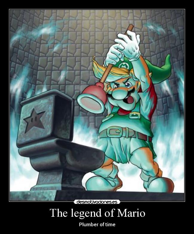 carteles mario link zelda fontanero desmotivaciones