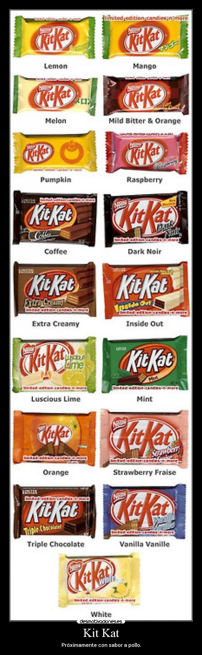 Kit Kat - Próximamente con sabor a pollo.