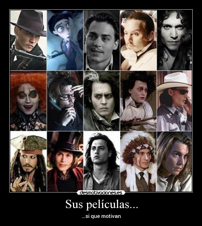 carteles johnny depp cine peliculas sweeney tod jack sparrow sleepy hollow desmotivaciones