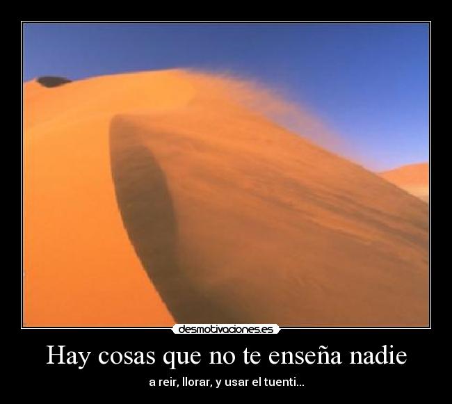 Hay cosas que no te enseña nadie -