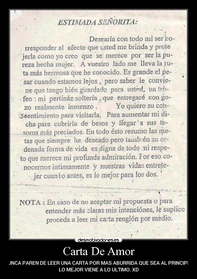 carteles amor carta amor desmotivaciones