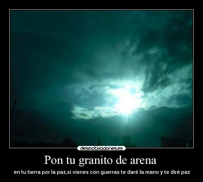 Pon tu granito de arena -