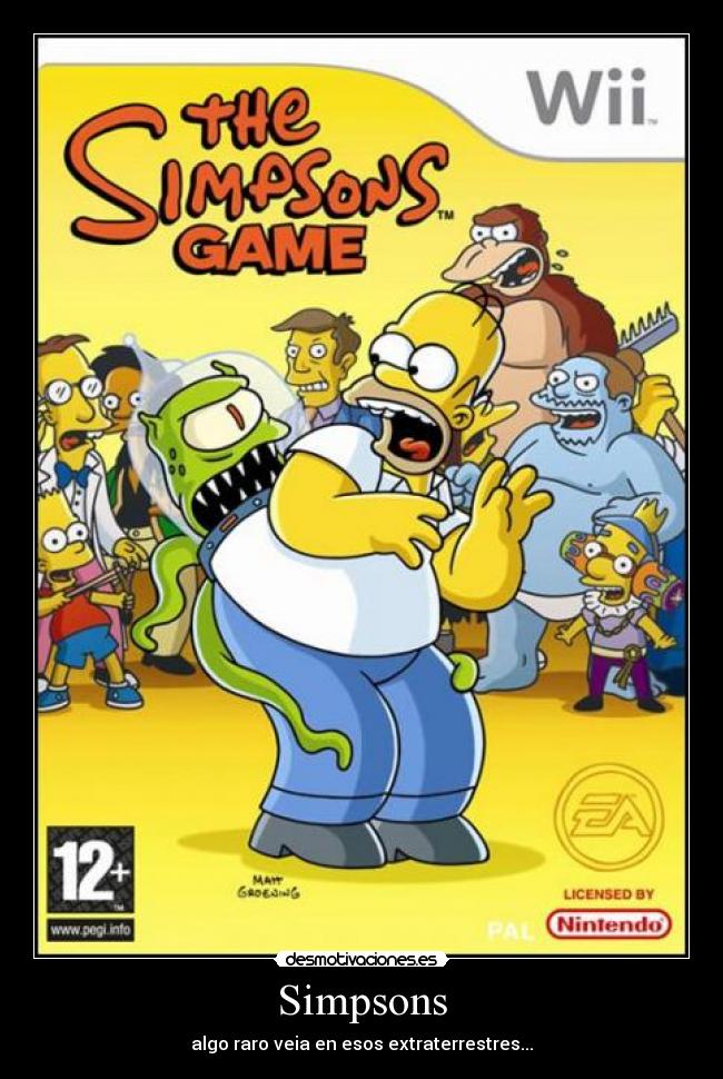 Simpsons - algo raro veia en esos extraterrestres...