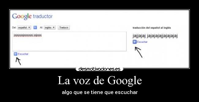 La voz de Google - algo que se tiene que escuchar