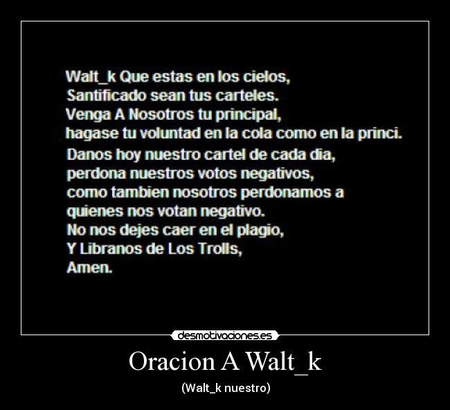 Oracion A Walt_k - 