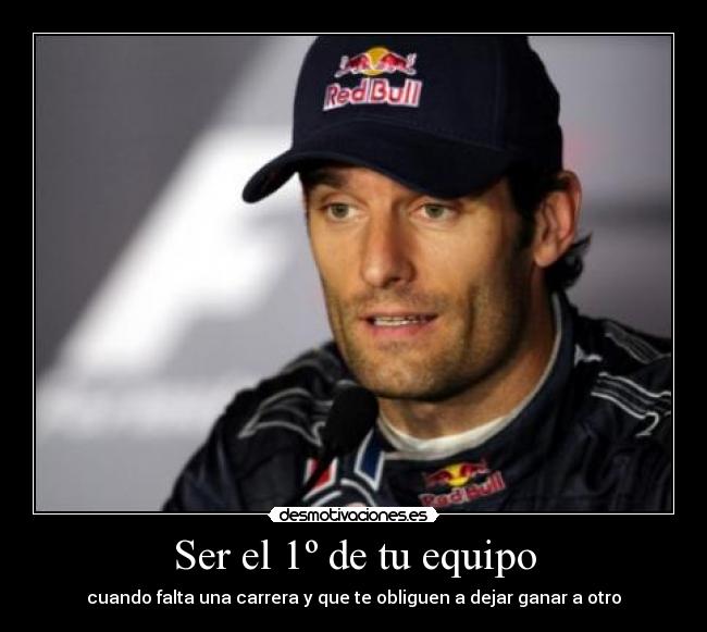 Ser el 1º de tu equipo - cuando falta una carrera y que te obliguen a dejar ganar a otro